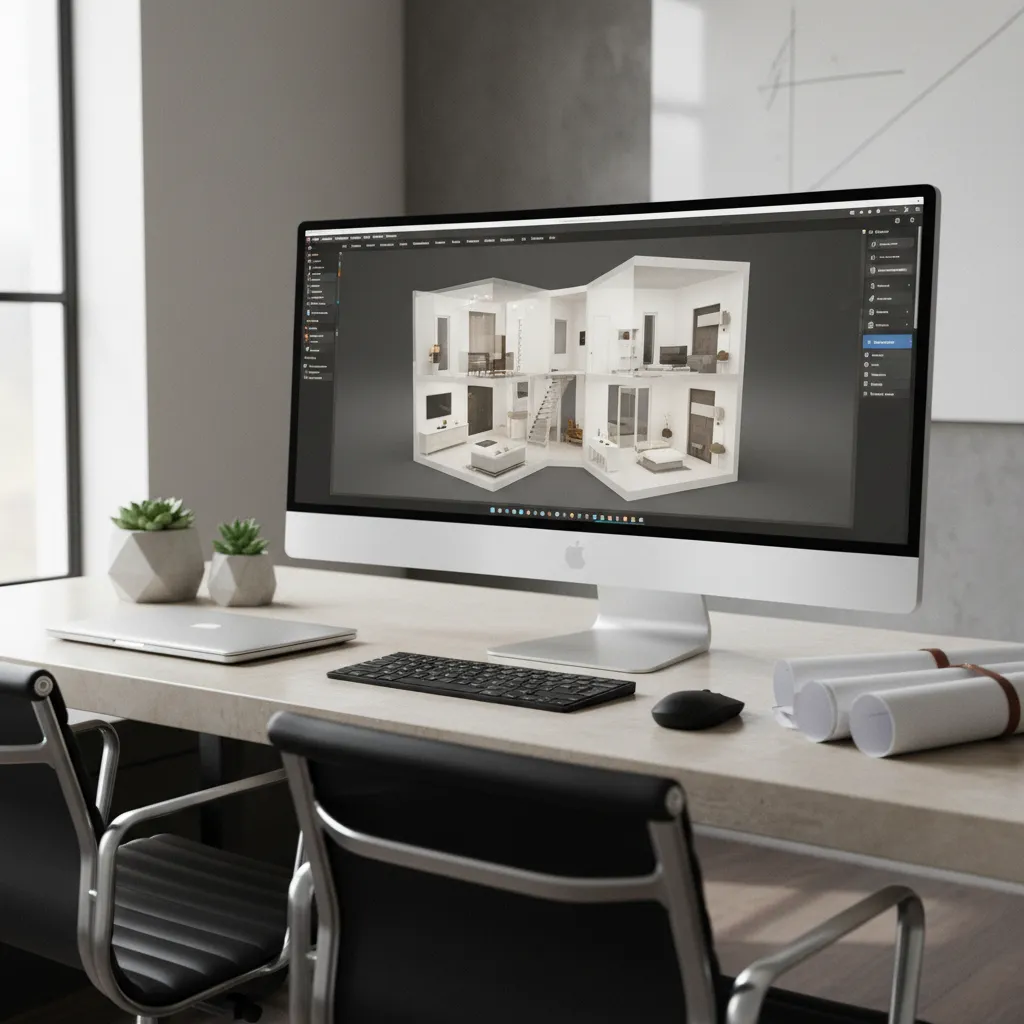 Aplicación de diseño arquitectónico de una casa