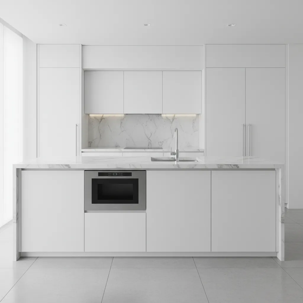 kitchen island with sink dishwasher and microwave drawer in modern kitchen