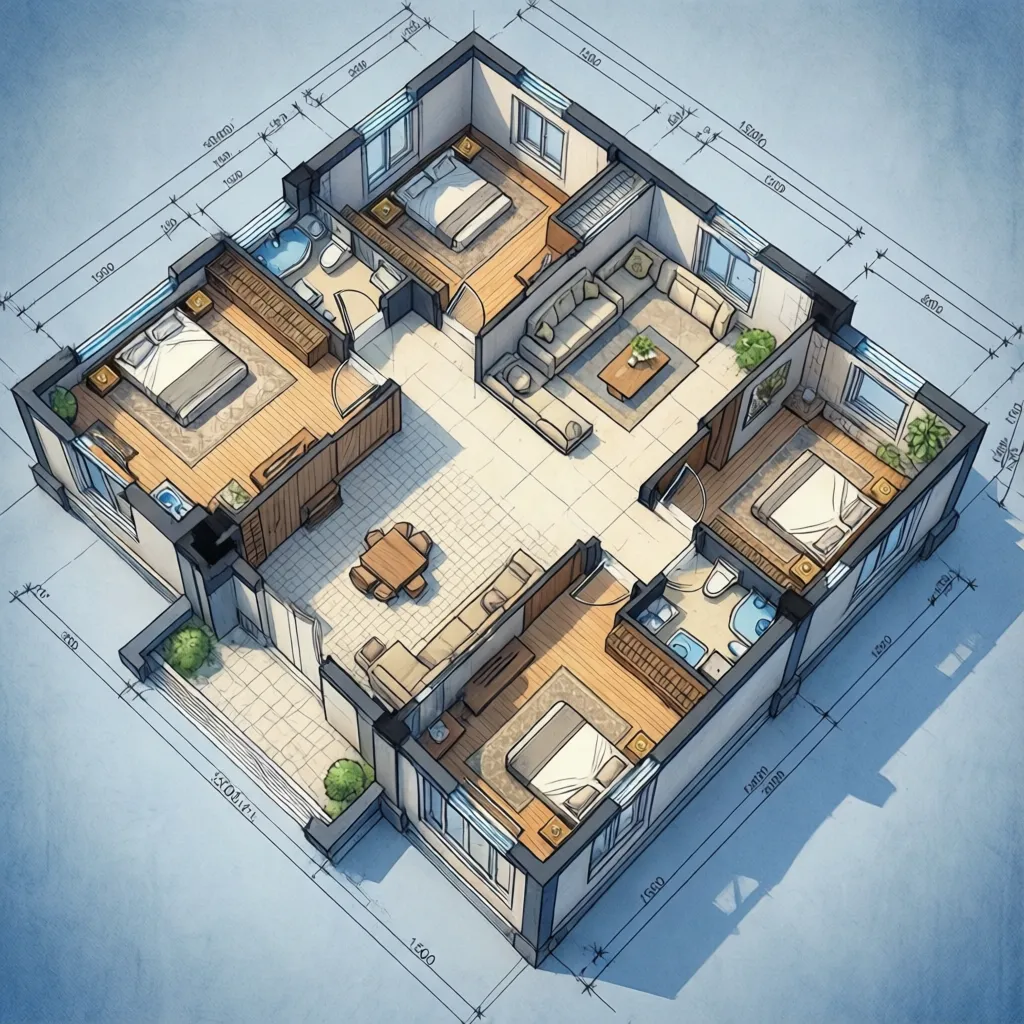 Approved residential house floor plan layout for small Indian home