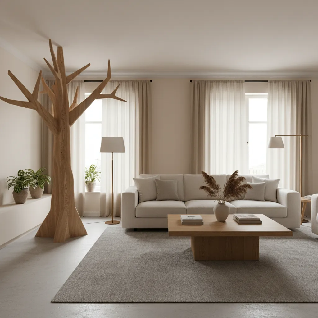 Árboles de madera para decoración interior