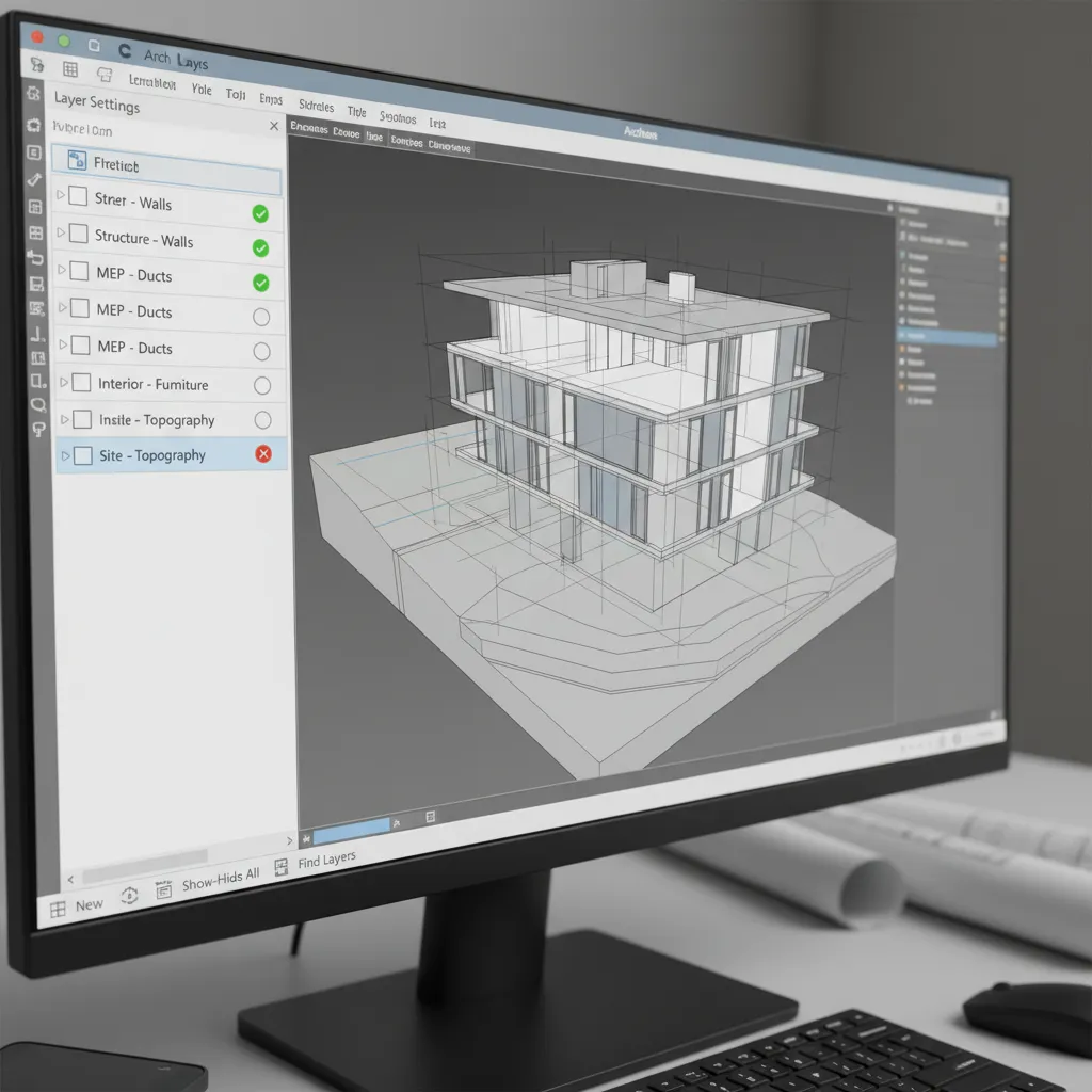 Checking Layers, Renovation Filters, and Model View Options