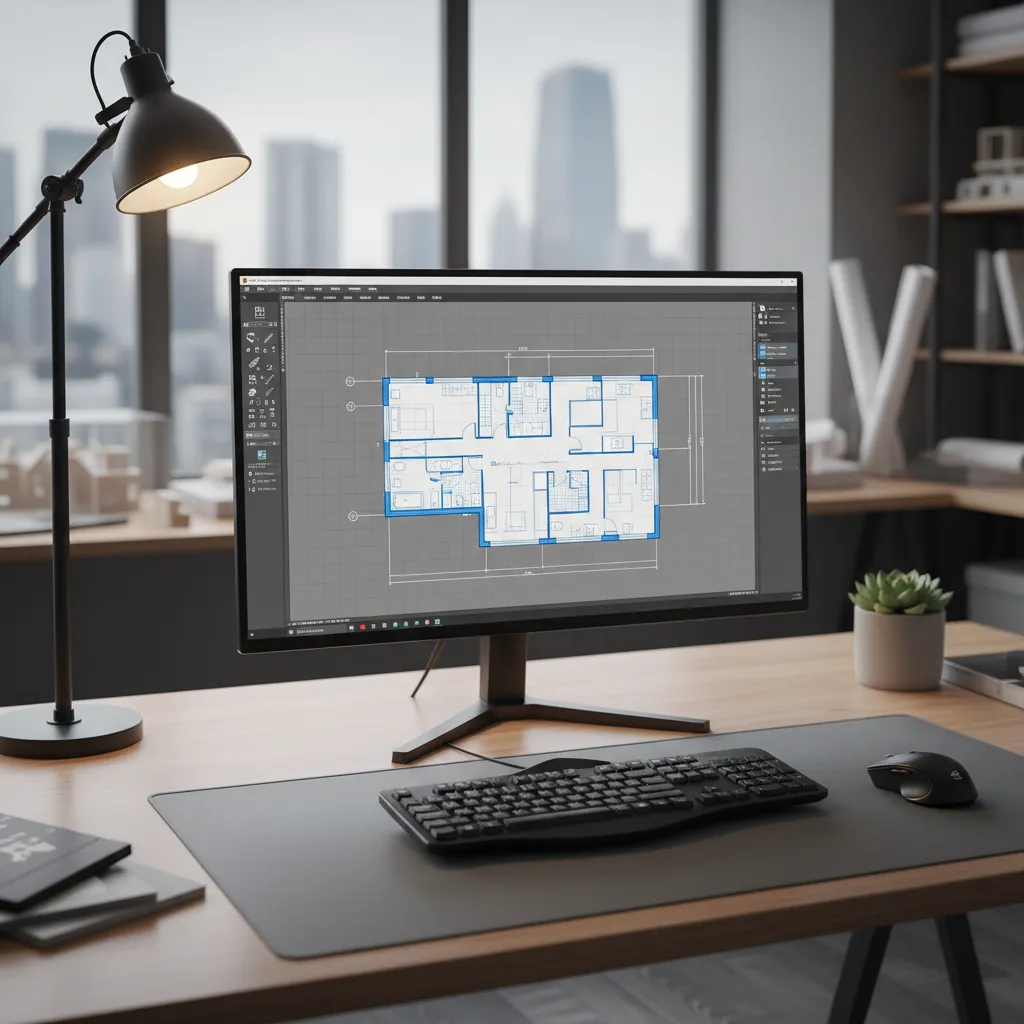 Digital architectural floor plan layout displayed on design software