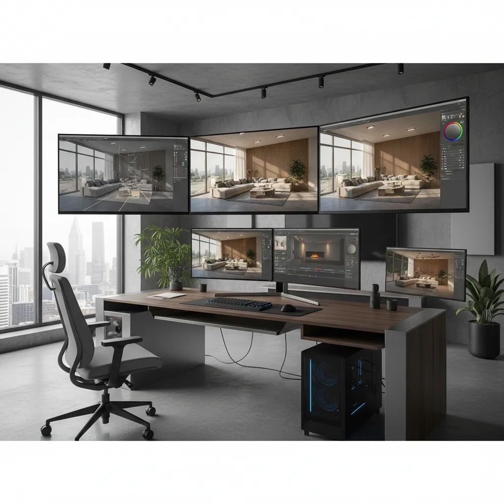 Architectural visualization workflow from BIM model to final interior render