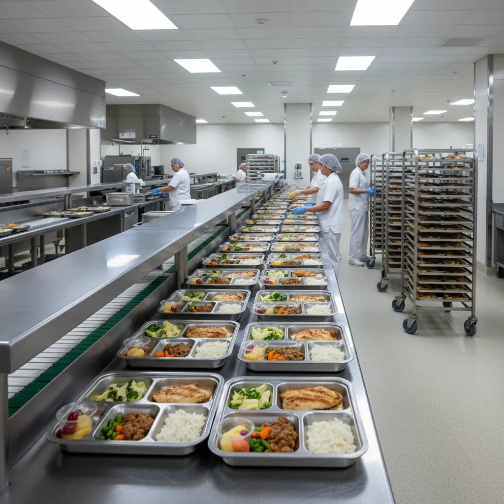 Area plating makanan pasien di dapur rumah sakit