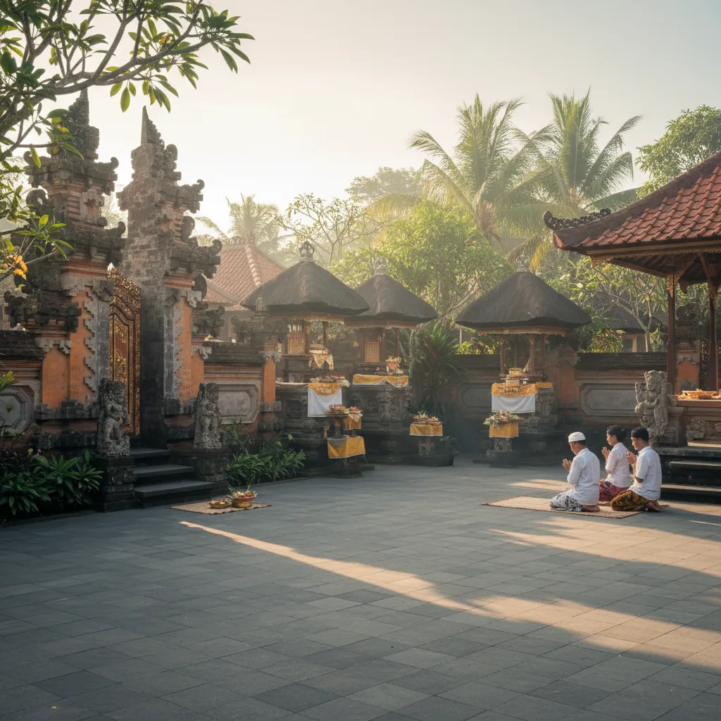 Area sembahyang di dalam sanggah rumah