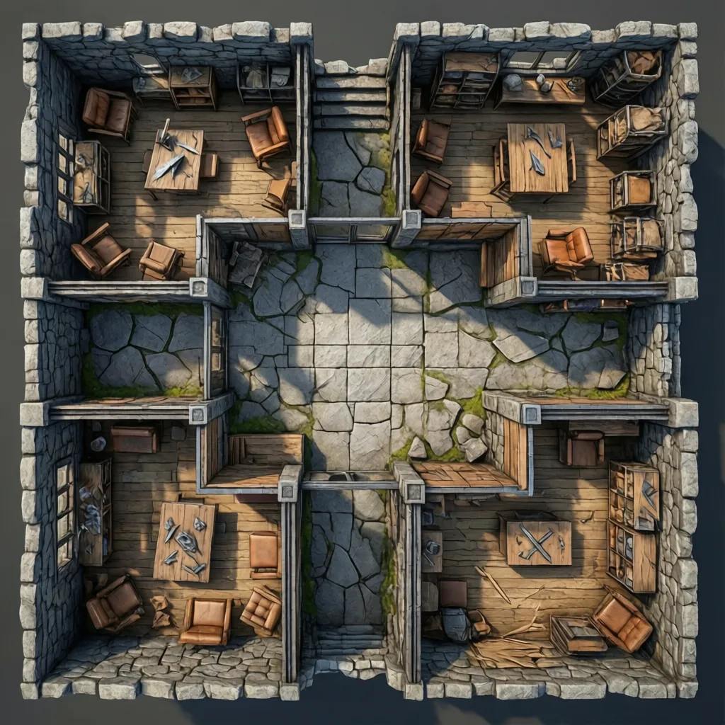 Planificación de diseño de base para ARK con distribución de espacios