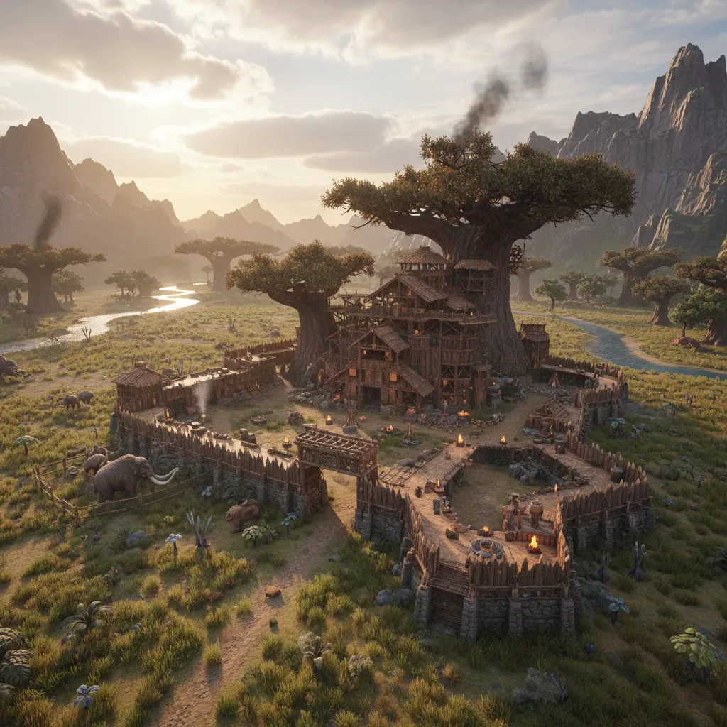 Base grande en ARK expuesta en una zona abierta