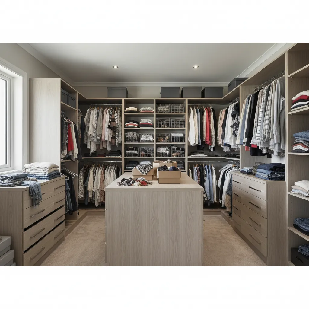 Armario grande con mala distribución interior