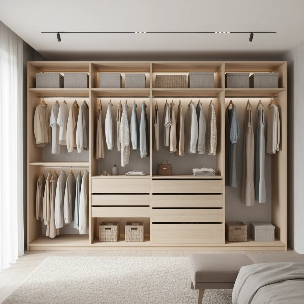 Diseños de armarios interiores empotrados: ideas clave