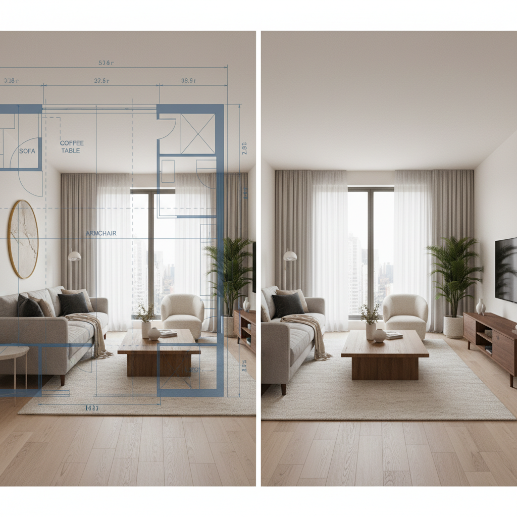 Arquitectura de interiores vs diseño de interiores