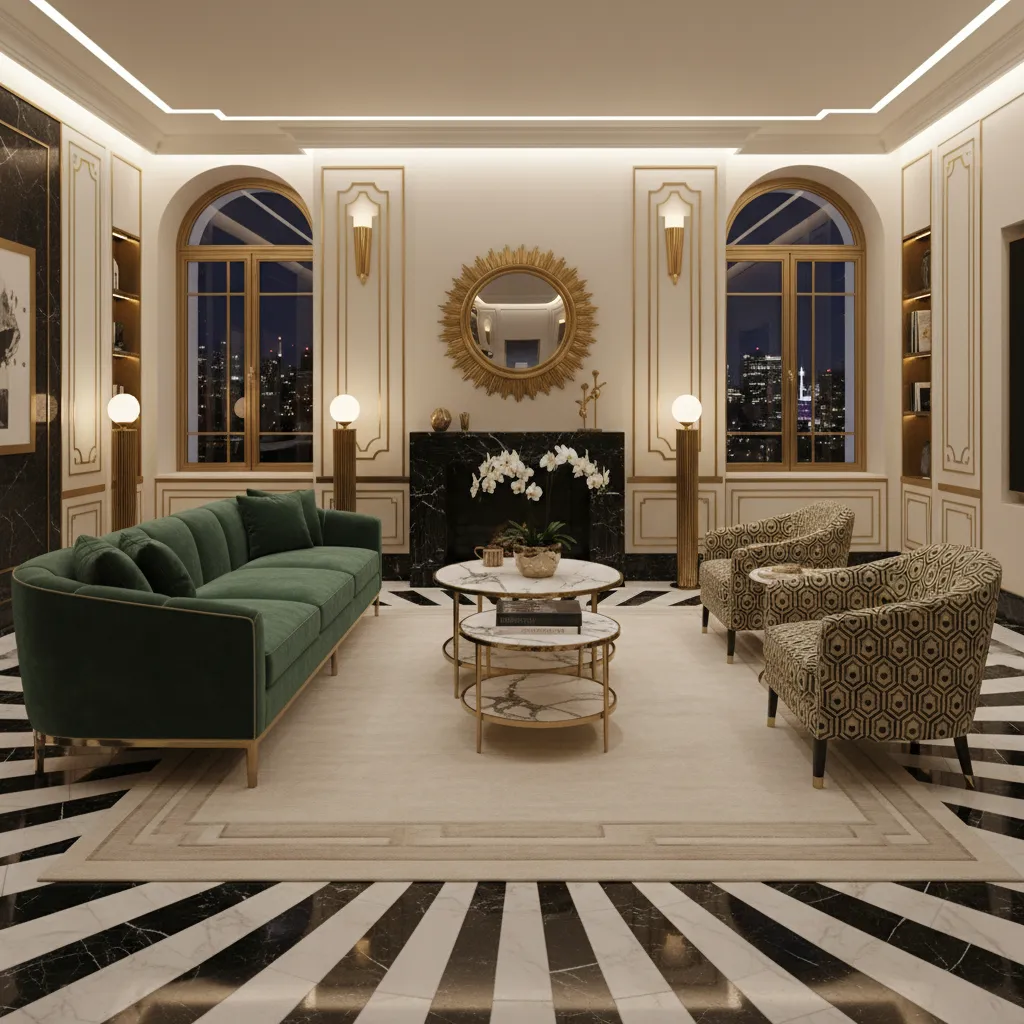 Decoración de interiores estilo Art Déco o modernista
