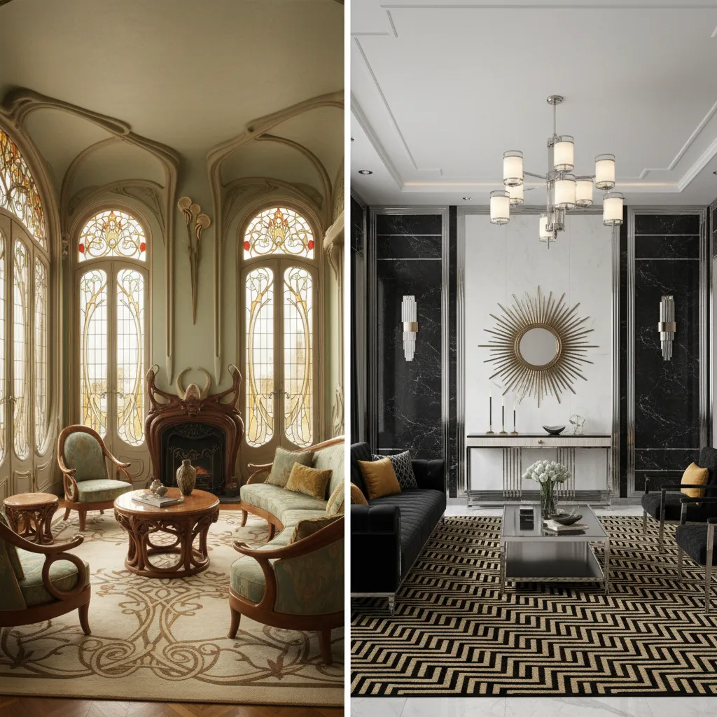 Art Nouveau vs Art Deco Key Design Differences Designers Often Confuse