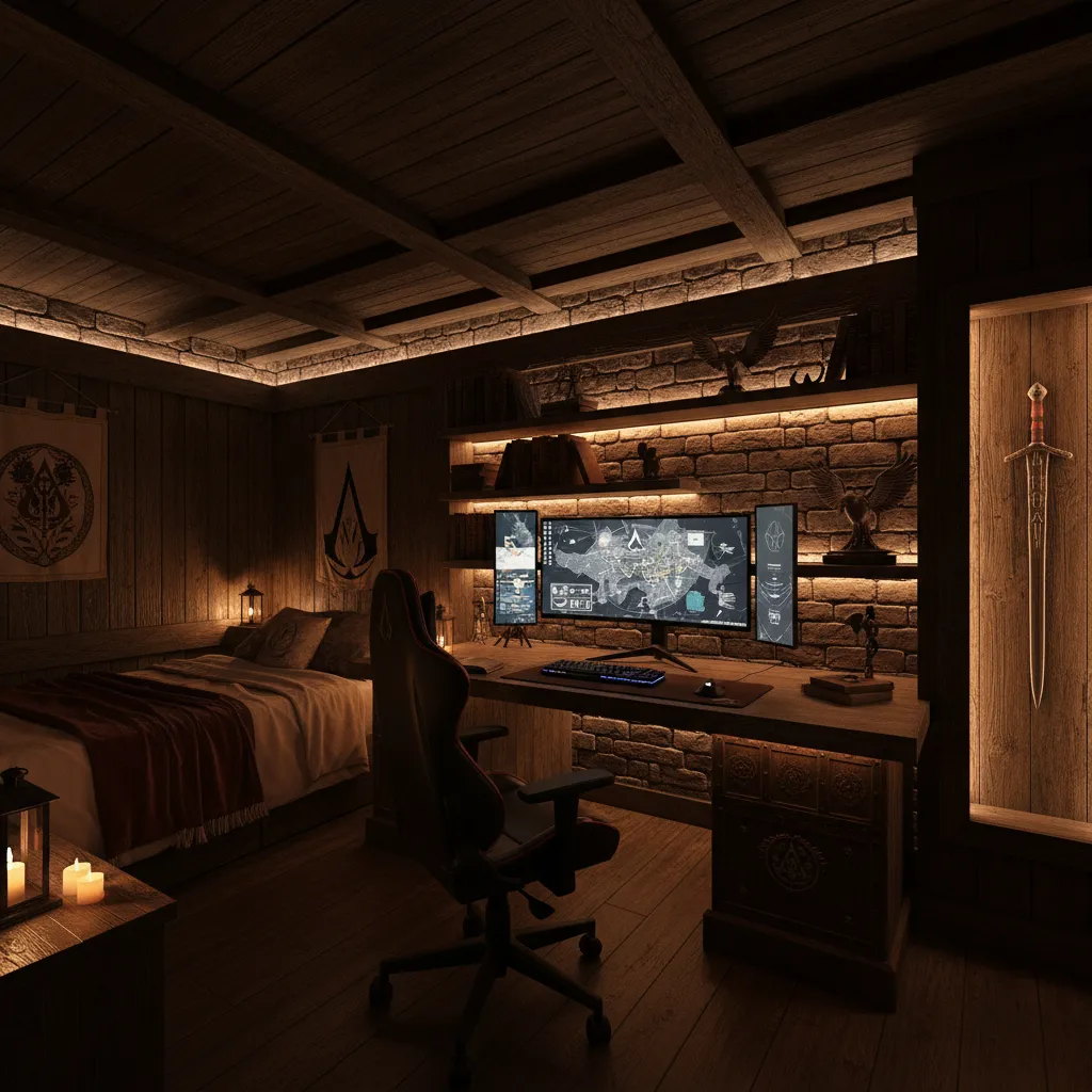 Lighting Optimization for Assassin's Creed Inspired Small Rooms: How to create stealthy, cinematic lighting in compact gaming rooms without overcrowding the space