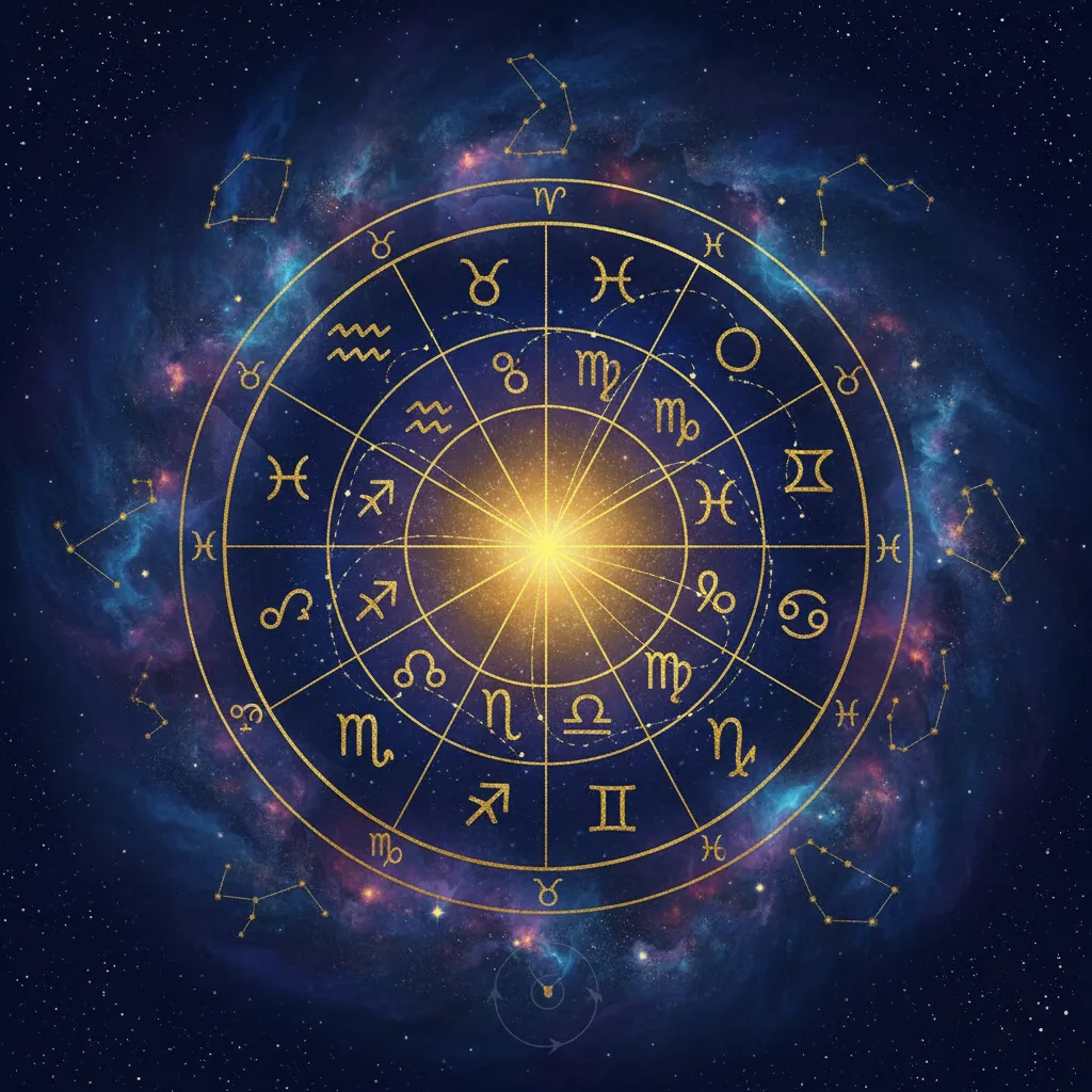 Symbolic visualization of astrology eighth house transformation energy