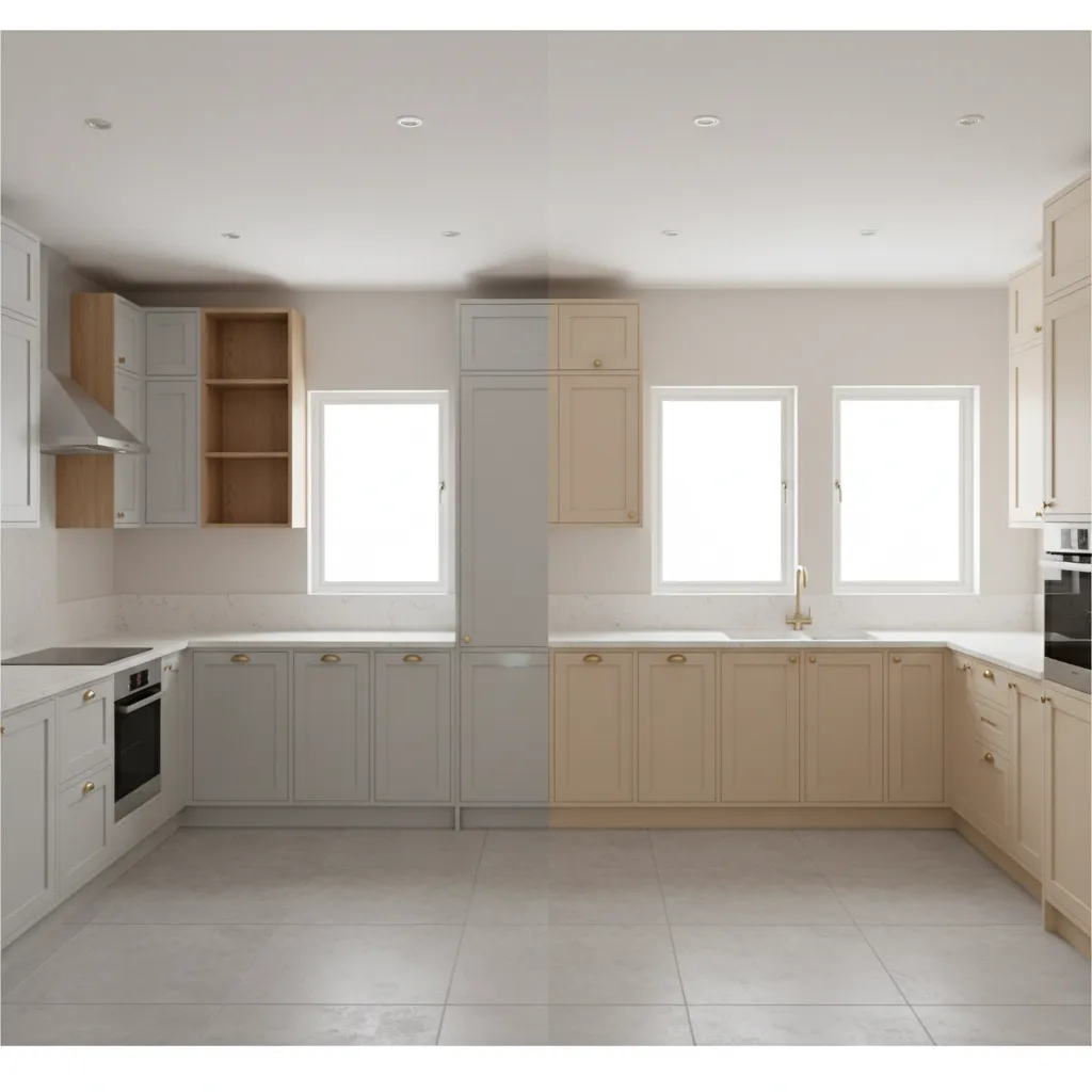 Asymmetrical vs Traditional Kitchen Cabinets for Small Spaces