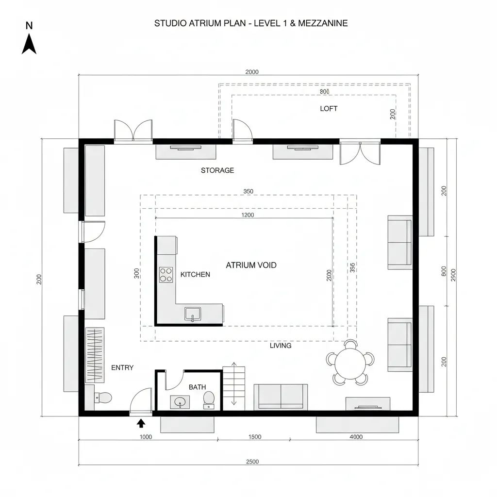“Atrium Axis” Central Void Plan