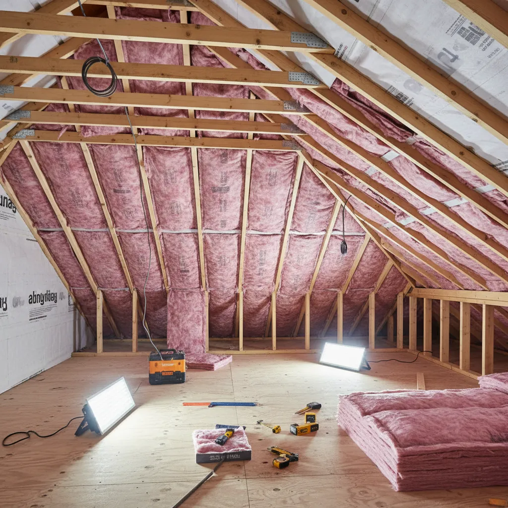 attic insulation improving cooling efficiency in small house