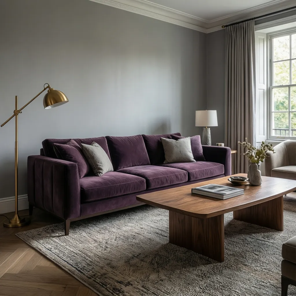 Best Materials and Textures to Pair with Aubergine and Grey Interiors