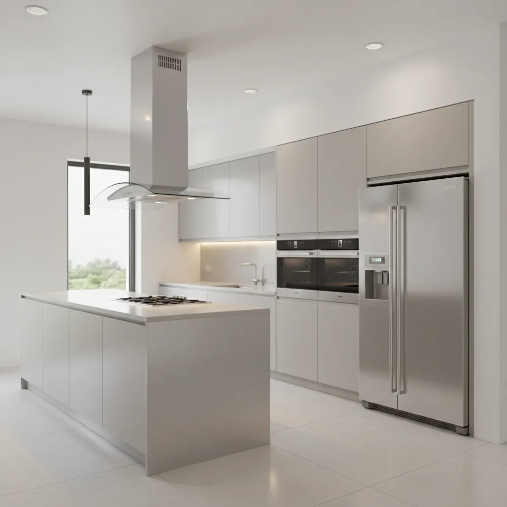 modern auto clean kitchen chimney with glass design