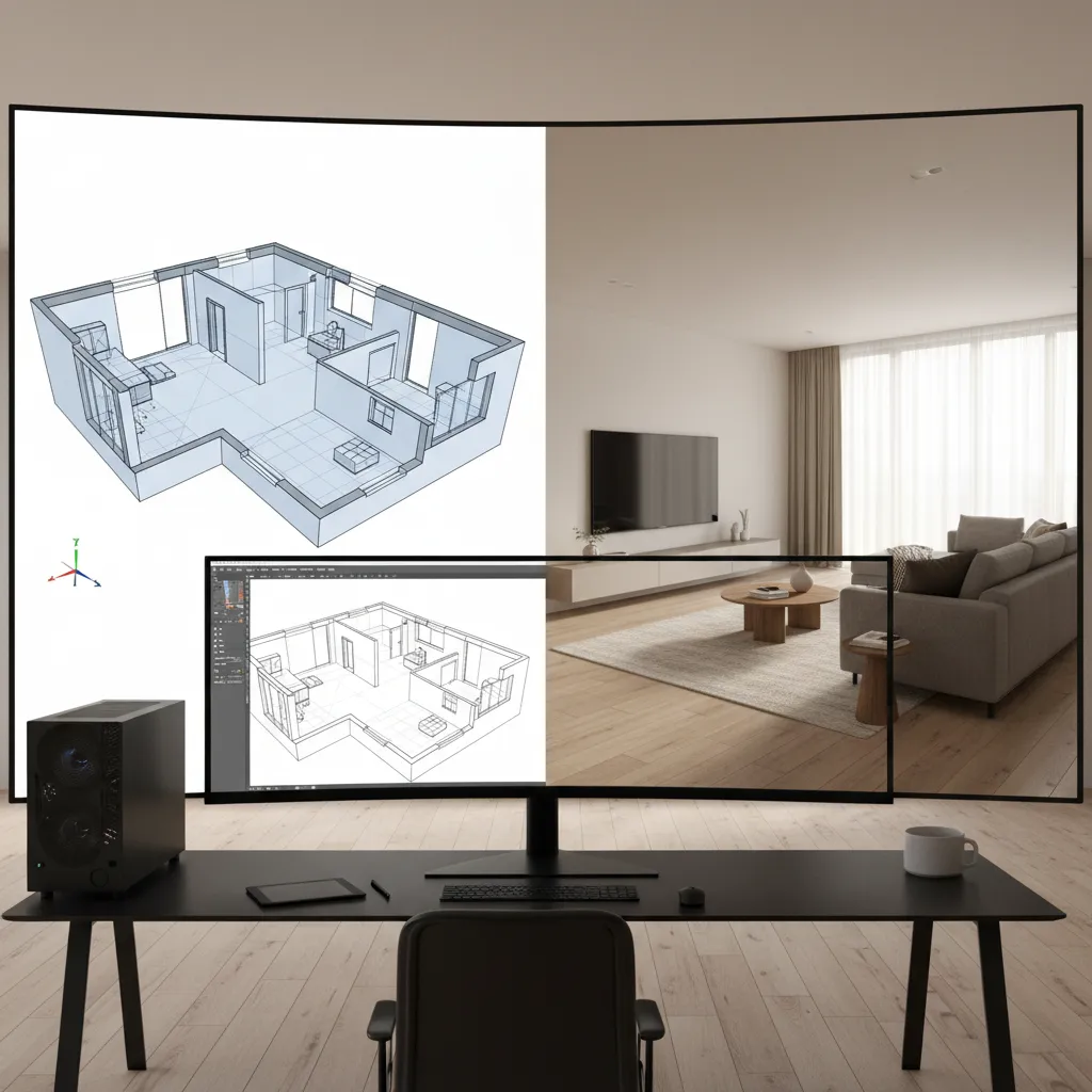 Exporting AutoCAD 3D Floor Plans to Rendering and Visualization Tools