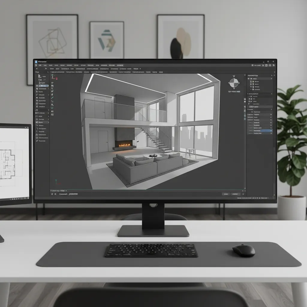 AutoCAD 3D modeling workspace with viewcube and shaded building model
