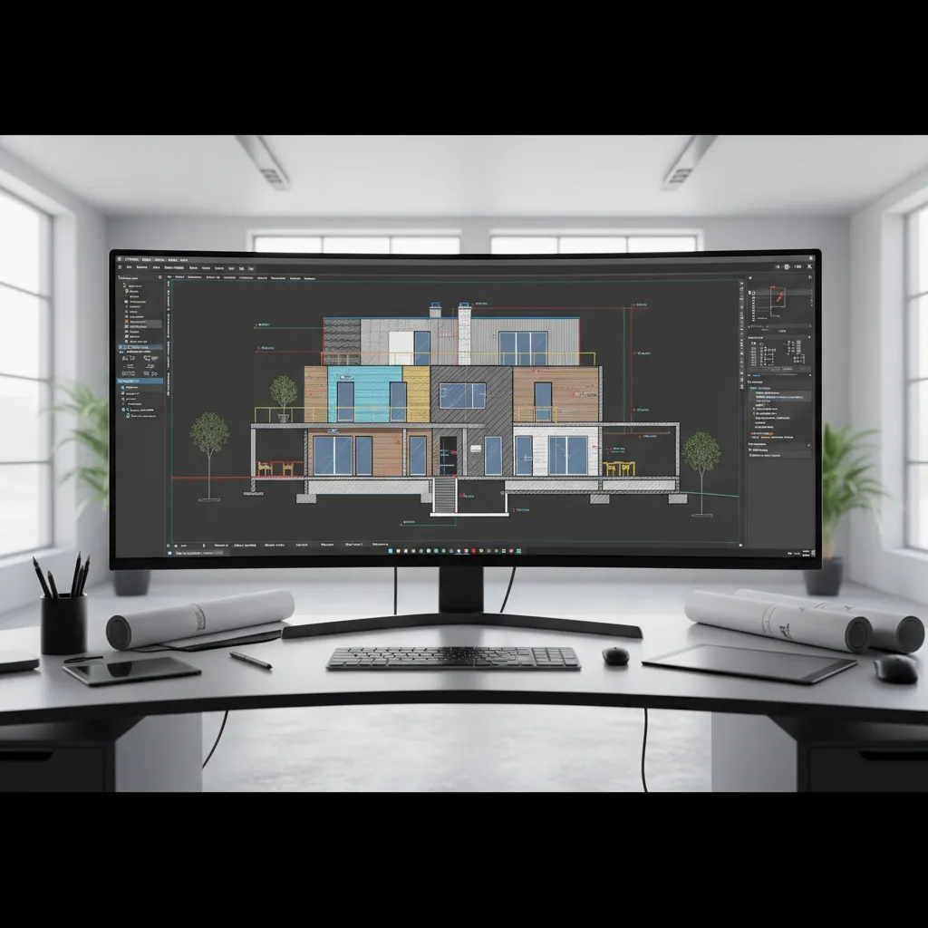 complex AutoCAD architectural drawing with many hatch regions affecting performance