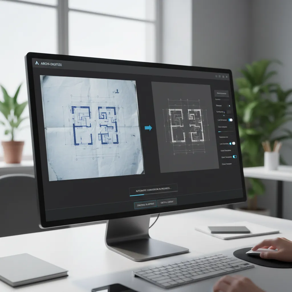 Software automatically generating a 2D floor plan layout from an uploaded image