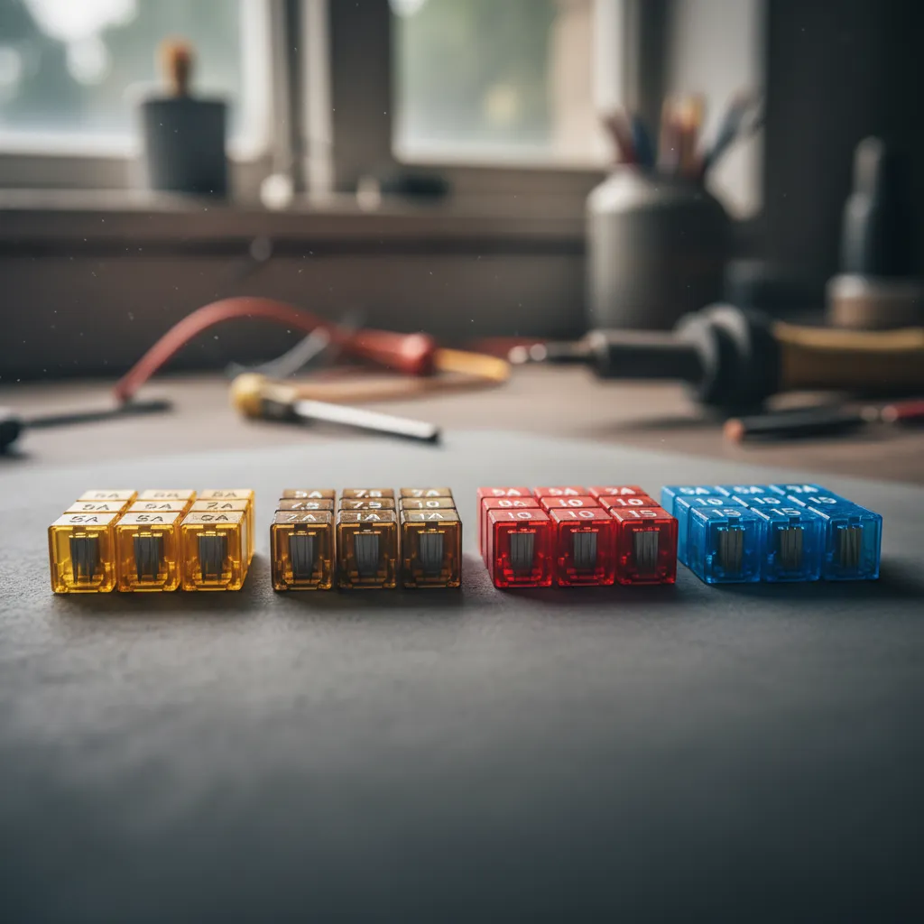 different automotive blade fuse ratings used for LED lighting circuits