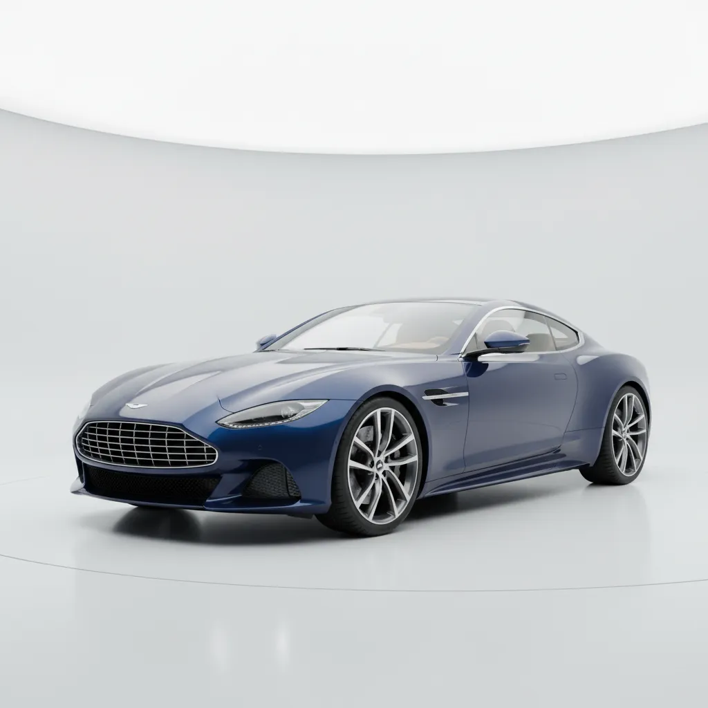 High end marketing render of a modern car created from a detailed 3D model
