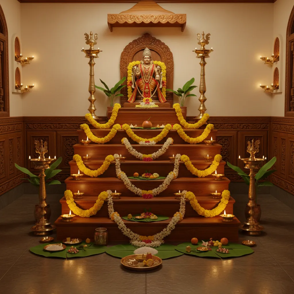Ayyappa Swamy Padi Pooja Decoration Ideas for a Sacred Home Setup