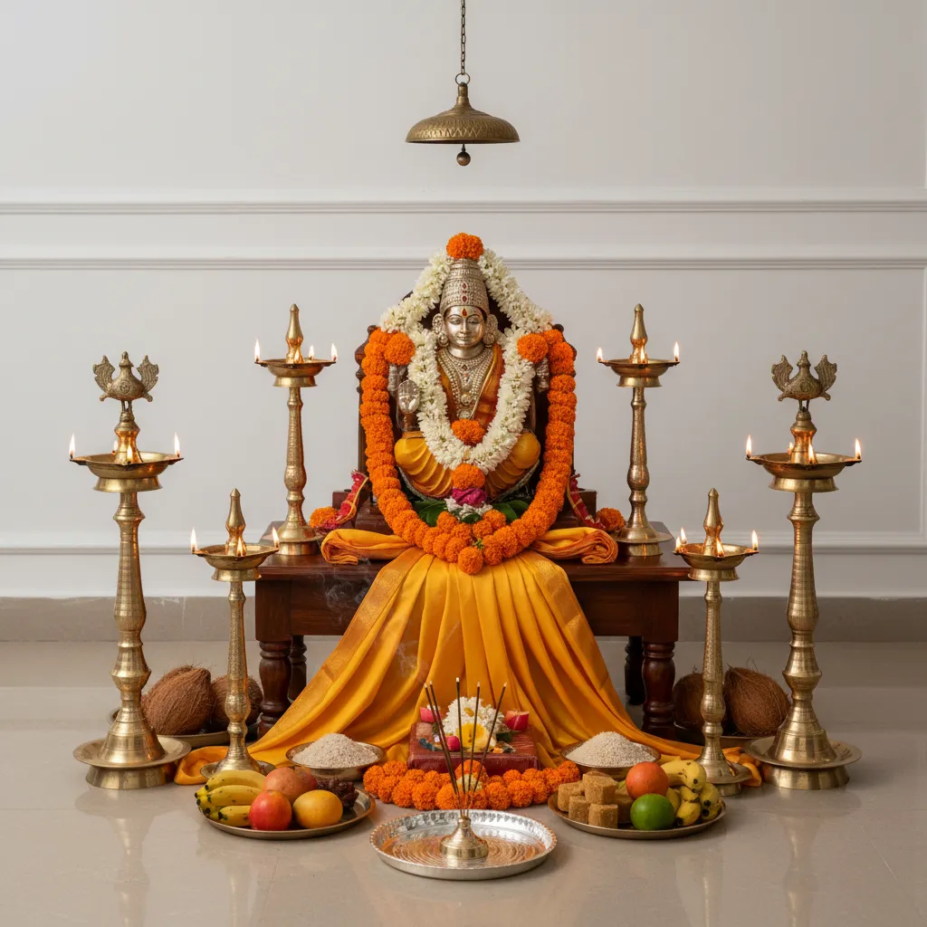Ayyappa Pooja Decoration at Home Ideas