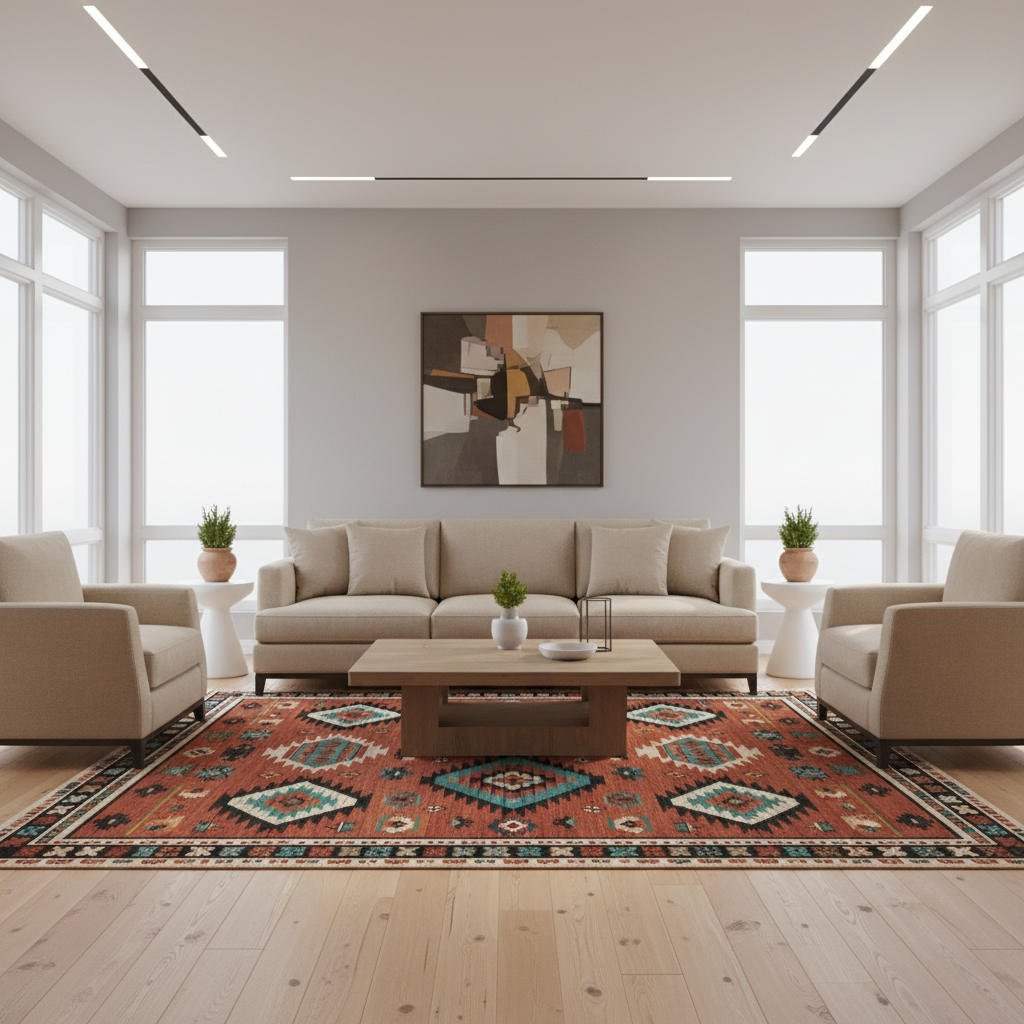 How to Balance Aztec Patterns in a Living Room