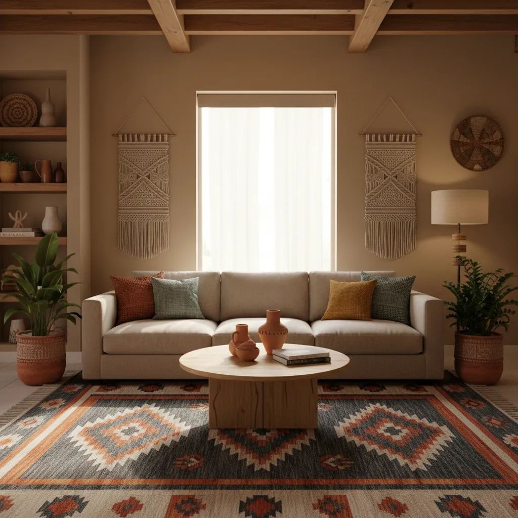 Color Palette Optimization for Aztec Pattern Living Rooms