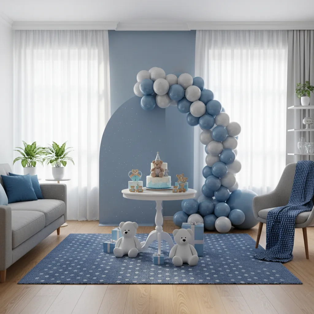 Baby Boy Birthday Decoration at Home Ideas
