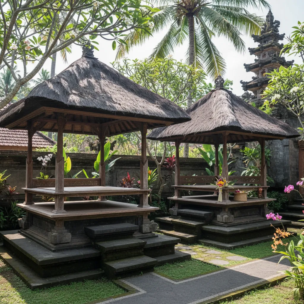 Beberapa paviliun rumah Bali seperti bale dauh dan bale dangin