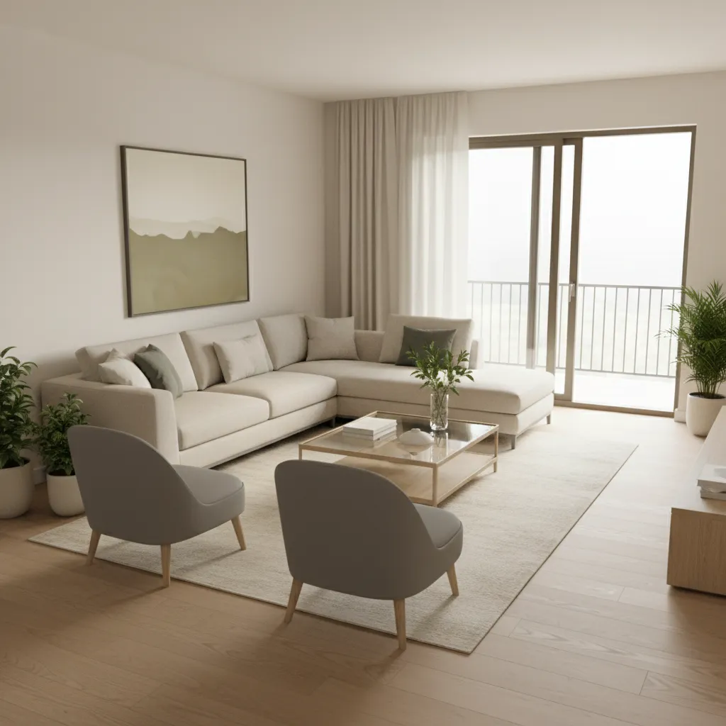 Thiết kế nhà đẹp với bố trí nội thất cân đối và lối đi rộng