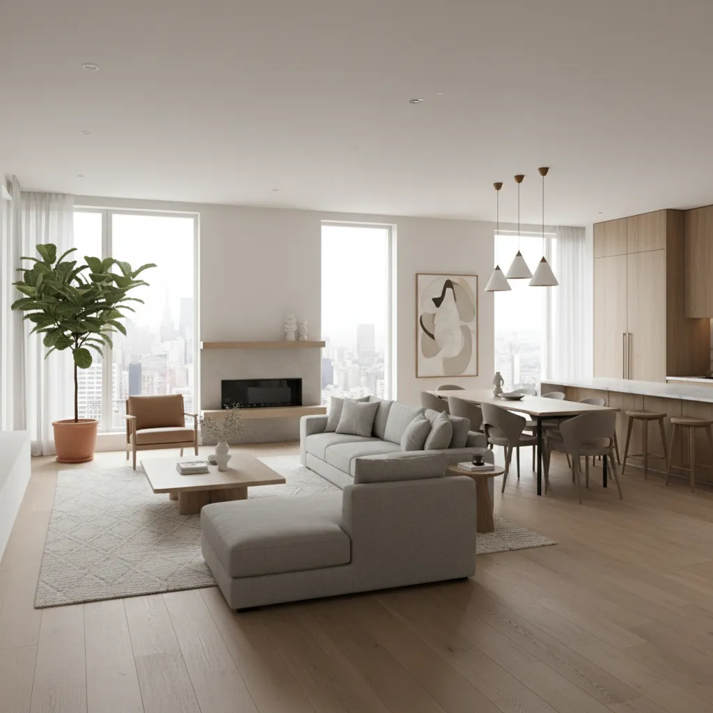 Interior equilibrado con buena distribución y proporciones