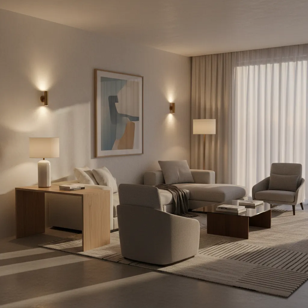 Balancing Wall Sconces with Floor and Table Lamps