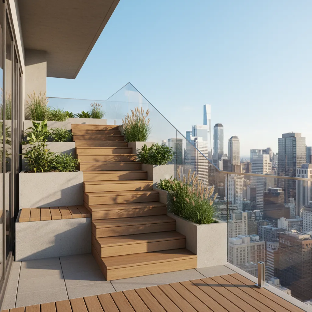 5 Smart Ideas for Balcony Design With Stairs