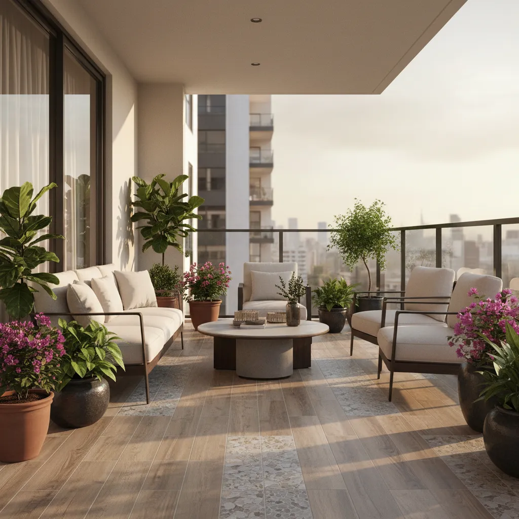 Balcony Floor Tiles Design Ideas for India Homes