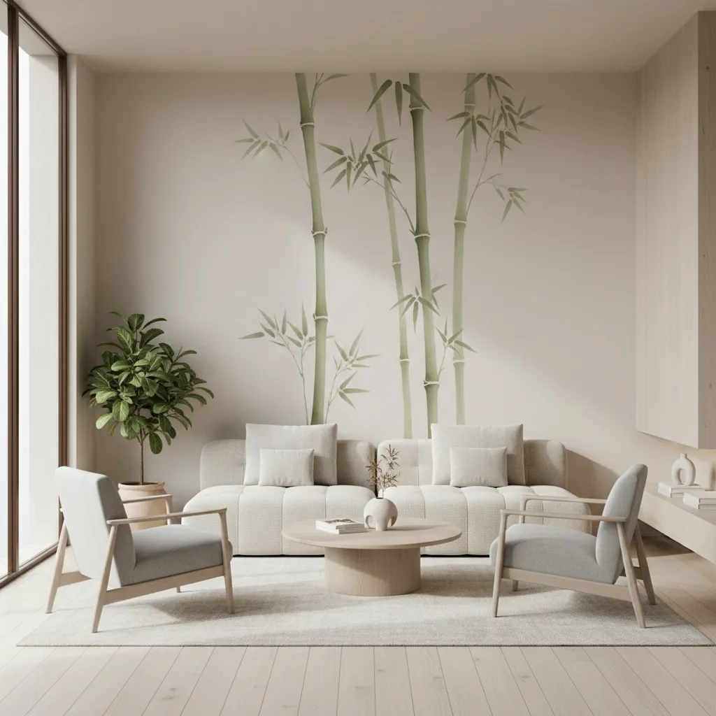 Bamboo Wall Painting Design Ideas for Small Spaces That Feel Calm and Spacious