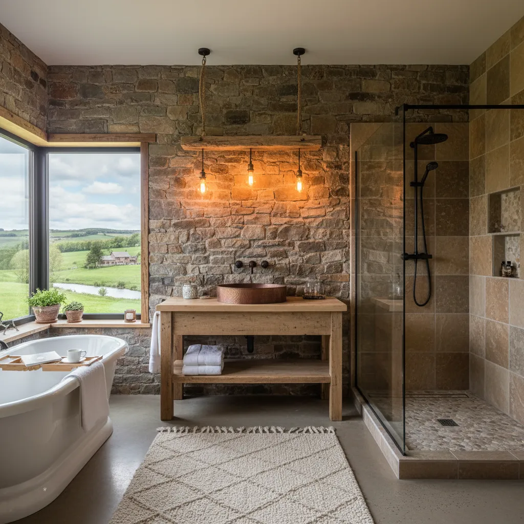 Diseños de baños para casas de campo: ideas reales