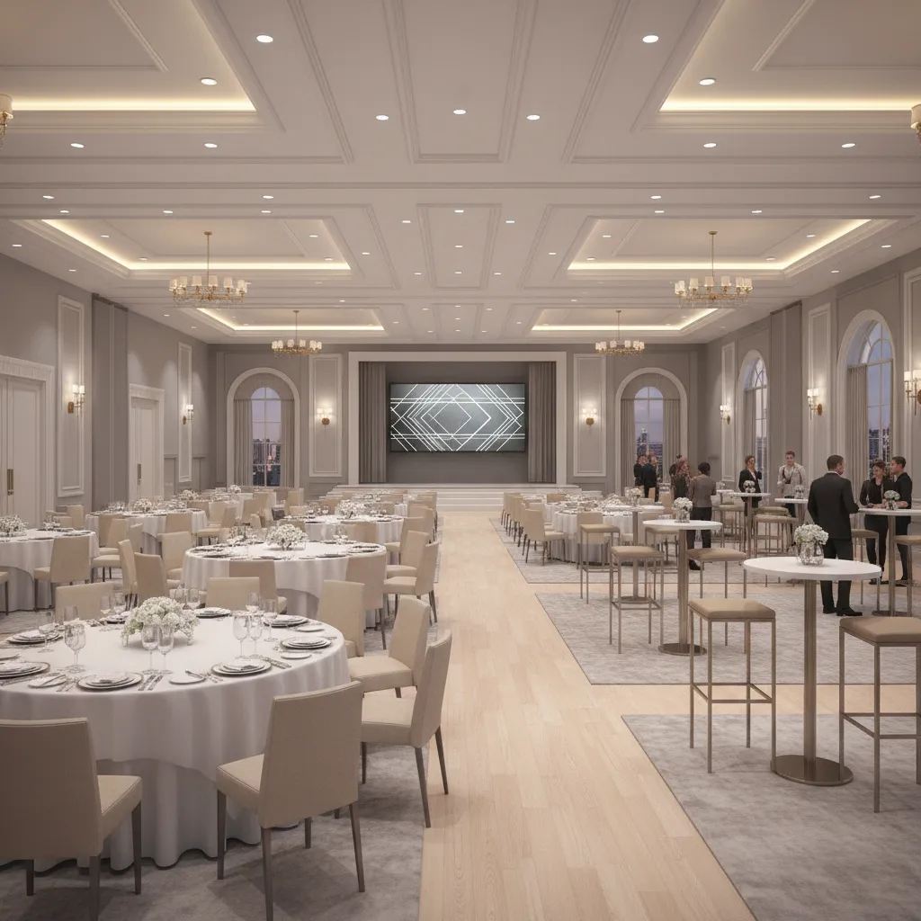 Banquet Seating Style Comparison: How Layout Choices Change Space Requirements: Understand how different banquet seating layouts dramatically change the hall size you actually need.