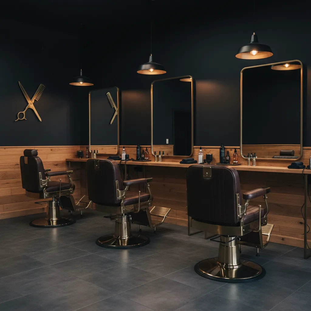 Gama de colores para diseño interior de barbería