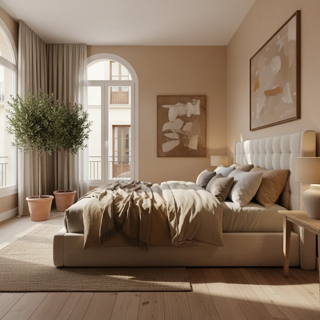 Dormitorio moderno diseñado por una decoradora en Barcelona