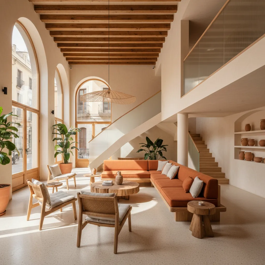 Interior contemporáneo en Barcelona con diseño moderno