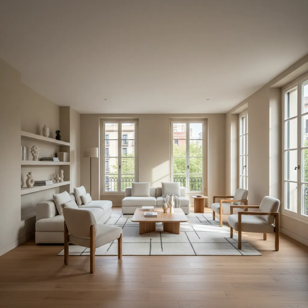 Apartamento moderno reformado en Barcelona con estilo minimalista