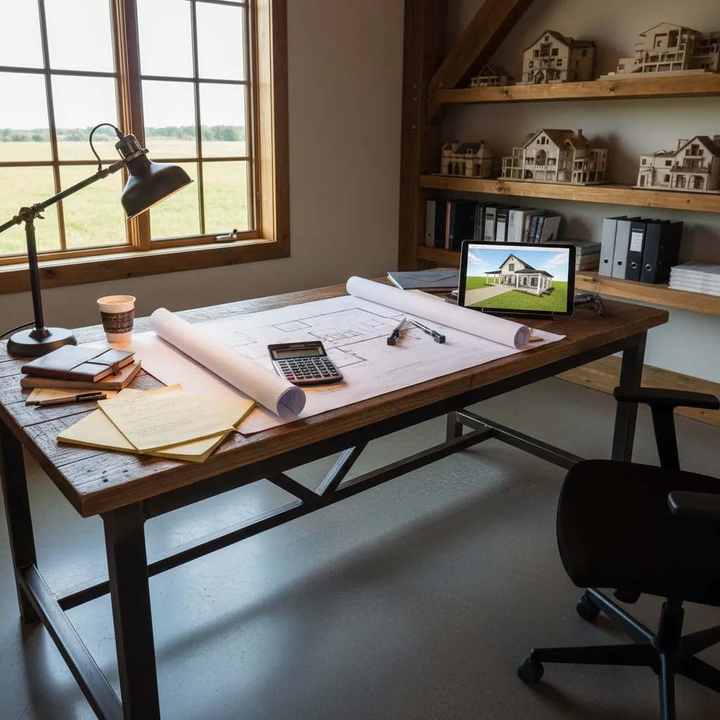 planning construction budget for a 3 bedroom barndominium with design plans