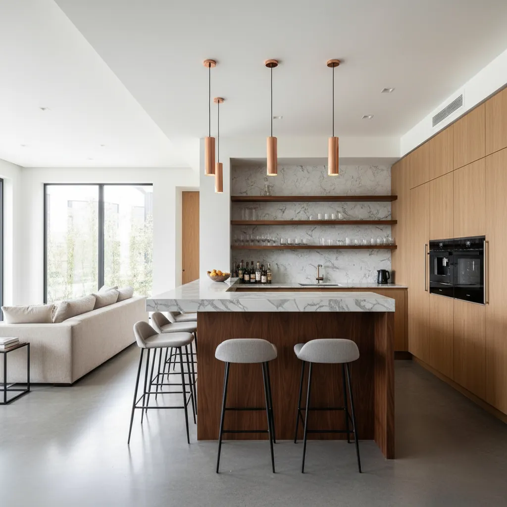 Barra de bar diseño para casa: ideas funcionales