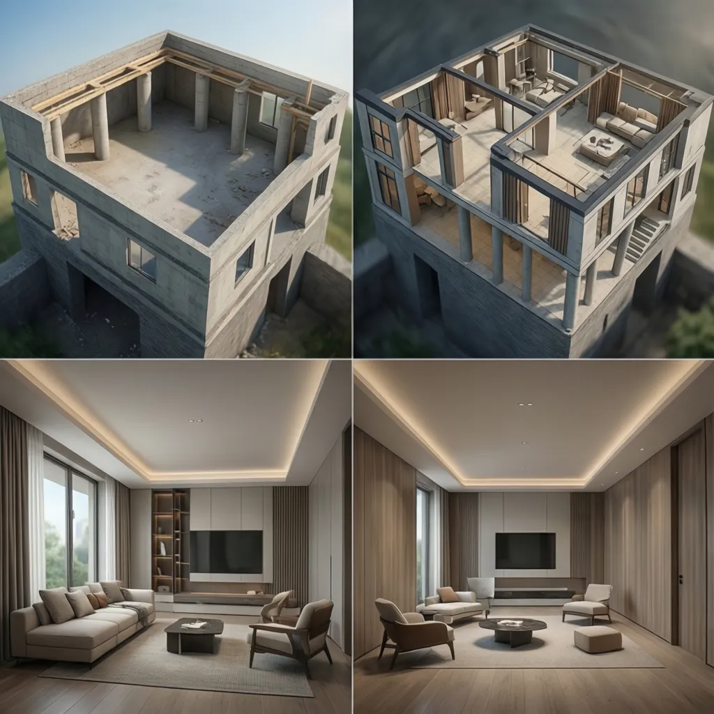 step by step basement design workflow from layout to furnished space